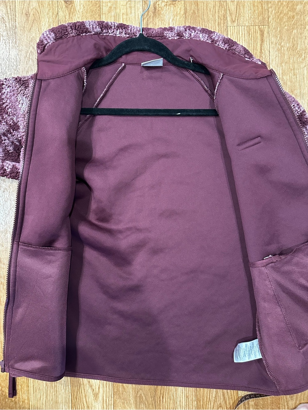 Columbia Sherpa Fleece Jacket Small Plum Purple Full Zip Cozy Soft Women’s - Picture 6 of 8